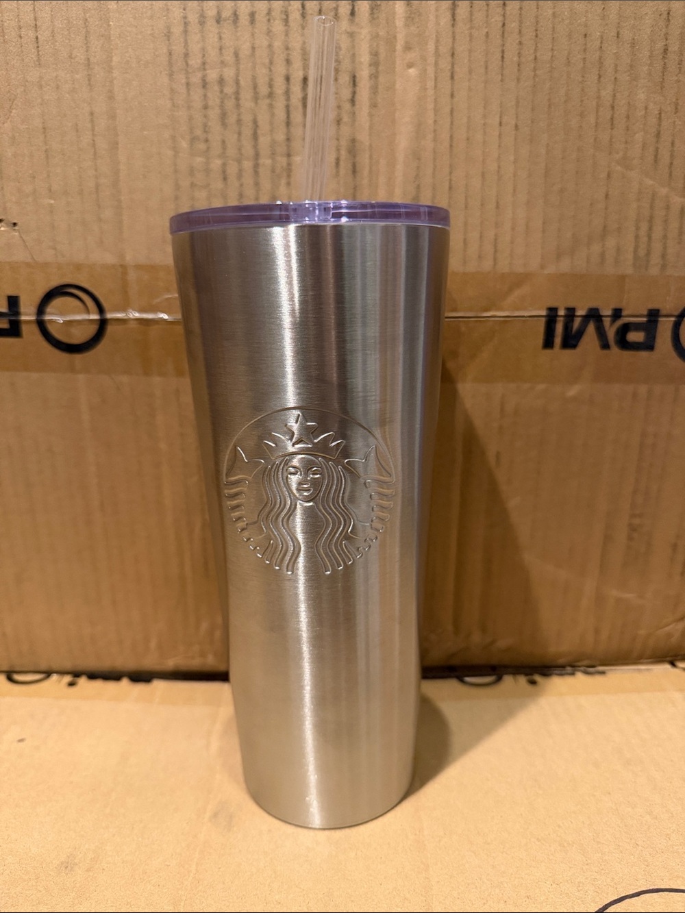 Starbucks Stainless Steel Tumbler with Clear Lid and Clear Straw